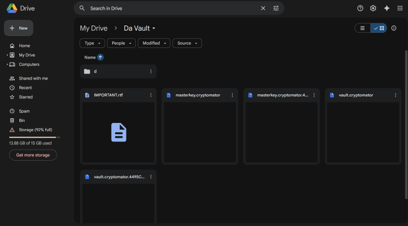 Google Drive vault pic